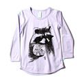 Minti Long Sleeve Scoop Tee Racoon Diamond Lilac